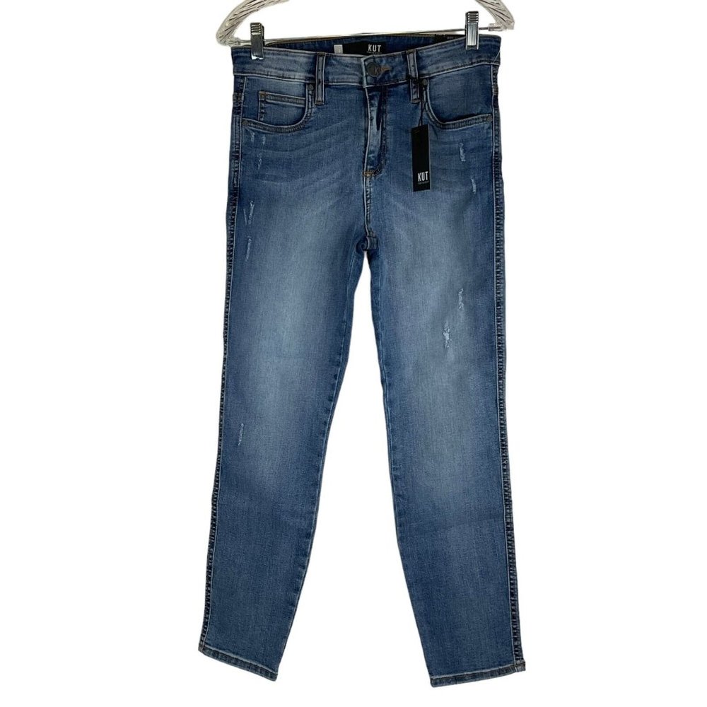 Kut From The Kloth Jeans Womens Sz 6 Blue Meghan High Rise Ankle Cigarette Denim